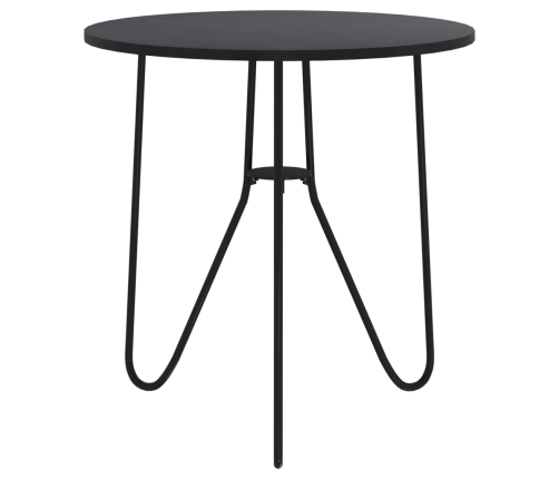 vidaXL Mesa de centro de MDF y hierro negro 48 cm