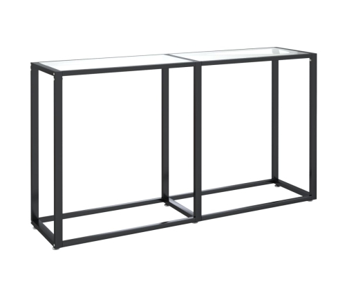 Mesa consola vidrio templado transparente 140x35x75,5cm