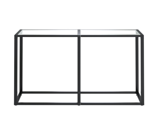 Mesa consola vidrio templado transparente 140x35x75,5cm