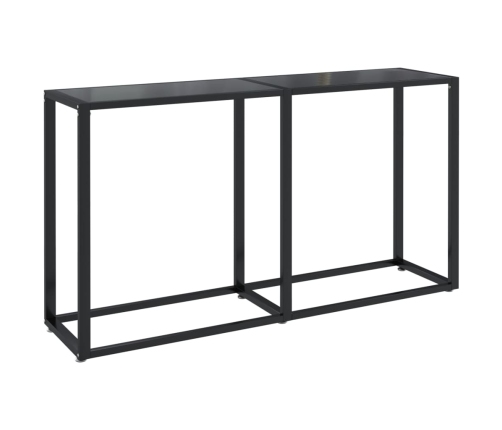 Mesa consola vidrio templado negro 140x35x75,5cm