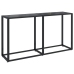 Mesa consola vidrio templado negro 140x35x75,5cm