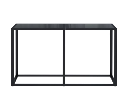 Mesa consola vidrio templado negro 140x35x75,5cm