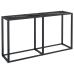 Mesa consola vidrio templado mármol negro 140x35x75,5cm