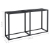 Mesa consola vidrio templado mármol negro 140x35x75,5cm