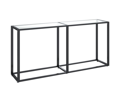 Mesa consola vidrio templado transparente 160x35x75,5 cm