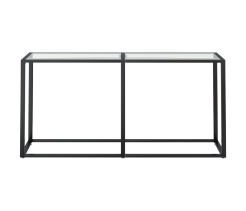 Mesa consola vidrio templado transparente 160x35x75,5 cm