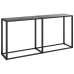 Mesa consola vidrio templado negro 160x35x75,5 cm