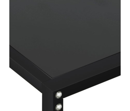 Mesa consola vidrio templado negro 160x35x75,5 cm