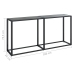 Mesa consola vidrio templado negro 160x35x75,5 cm