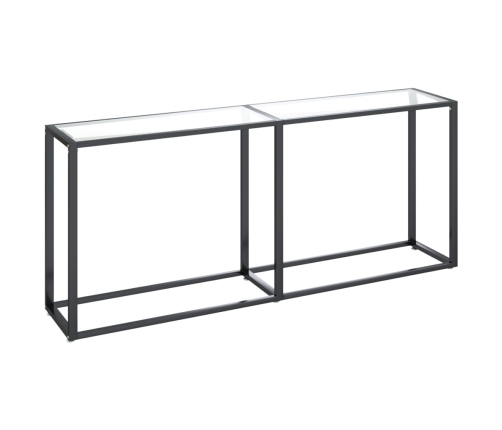 Mesa consola vidrio templado transparente 180x35x75,5 cm