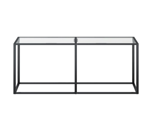 Mesa consola vidrio templado transparente 180x35x75,5 cm