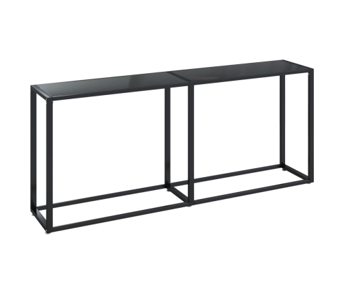 Mesa consola vidrio templado negro 180x35x75,5 cm