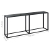 Mesa consola vidrio templado negro 180x35x75,5 cm