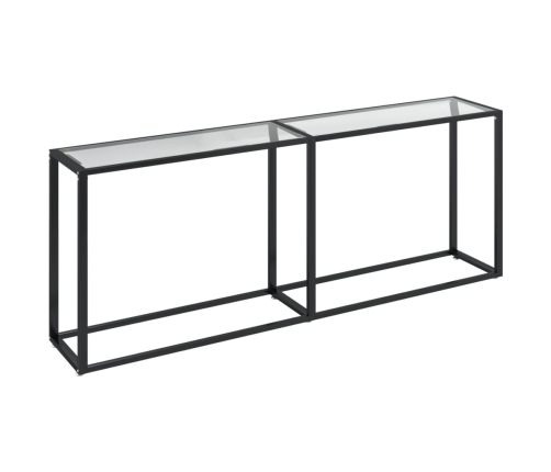 vidaXL Mesa consola vidrio templado transparente 200x35x75,5 cm