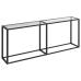 vidaXL Mesa consola vidrio templado transparente 200x35x75,5 cm