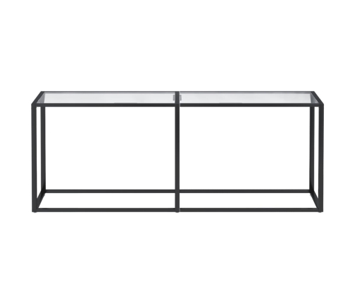 vidaXL Mesa consola vidrio templado transparente 200x35x75,5 cm