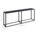 Mesa consola vidrio templado negro 200x35x75,5 cm