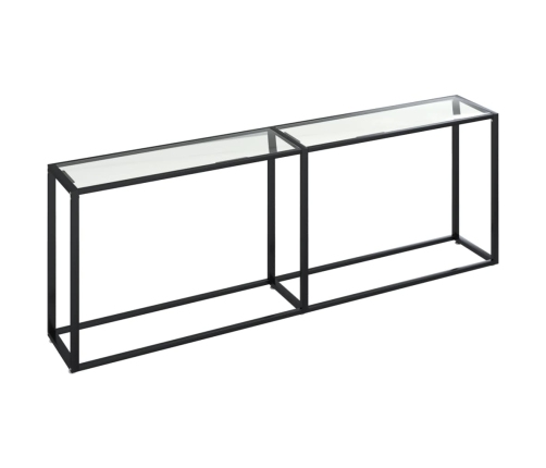 Mesa consola vidrio templado transparente 220x35x75,5 cm