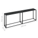 Mesa consola vidrio templado negro 220x35x75,5 cm