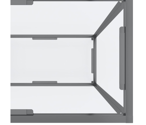 Mesa consola transparente vidrio templado 140x35x75,5 cm