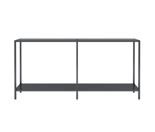 Mesa consola vidrio templado negro 160x35x75,5 cm