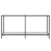 Mesa consola vidrio templado blanco 160x35x75,5 cm