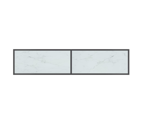 Mesa consola vidrio templado blanco 160x35x75,5 cm