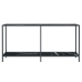 Mesa consola vidrio templado negro 160x35x75,5 cm