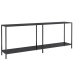 Mesa consola vidrio templado negro 200x35x75,5 cm