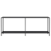 Mesa consola vidrio templado negro 200x35x75,5 cm