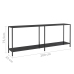 Mesa consola vidrio templado negro 200x35x75,5 cm