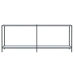 Mesa consola vidrio templado blanco 200x35x75,5 cm