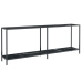 Mesa consola vidrio templado negro 200x35x75,5 cm