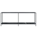 Mesa consola vidrio templado negro 200x35x75,5 cm