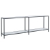 Mesa consola vidrio templado blanco 220x35x75,5 cm