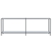 Mesa consola vidrio templado blanco 220x35x75,5 cm