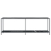 Mesa consola vidrio templado negro 220x35x75,5 cm