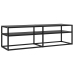 Mueble para TV vidrio templado negro 140x40x40,5 cm