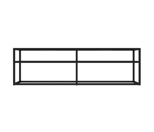 Mueble para TV vidrio templado negro 140x40x40,5 cm