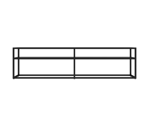 Mueble para TV vidrio templado negro 160x40x40,5 cm