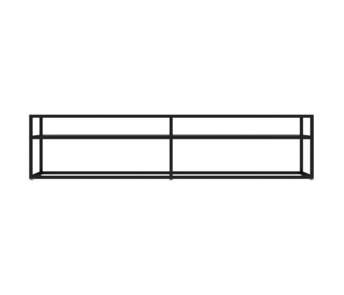 Mueble para TV vidrio templado negro 180x40x40,5 cm