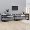 Mueble para TV vidrio templado transparente 200x40x40,5 cm