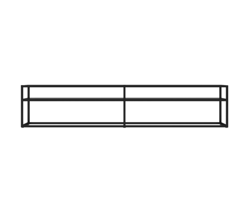 Mueble para TV vidrio templado negro 200x40x40,5 cm