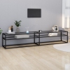 Mueble para TV vidrio templado transparente 220x40x40,5 cm