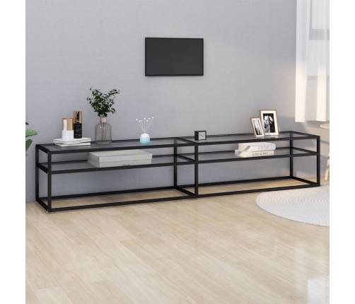 Mueble para TV vidrio templado transparente 220x40x40,5 cm