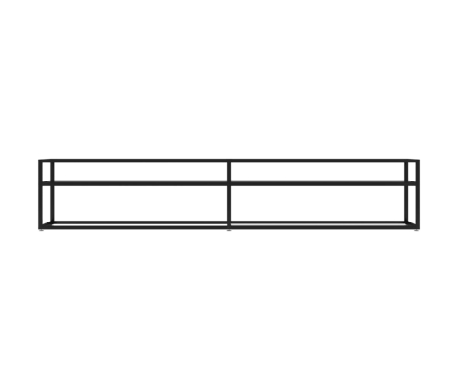 Mueble para TV vidrio templado negro 220x40x40,5 cm