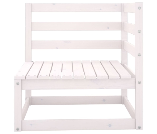 Set de salón de jardín de 4 pzas blanco madera maciza de pino