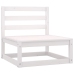 Set de salón de jardín de 4 pzas blanco madera maciza de pino