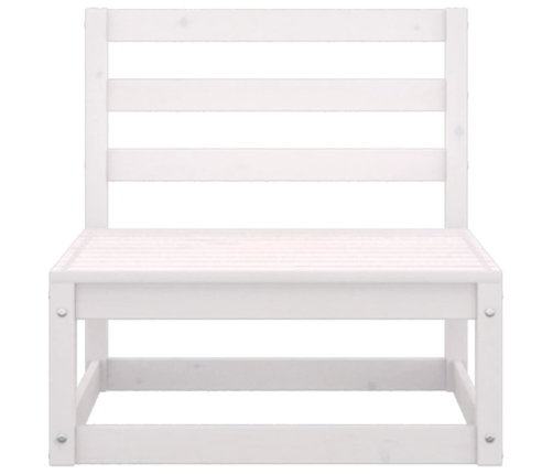 Set de salón de jardín de 4 pzas blanco madera maciza de pino