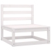 Set de salón de jardín de 5 pzas blanco madera maciza de pino